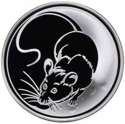 Купить 3 рубля 2008 ММД Proof "Год крысы"