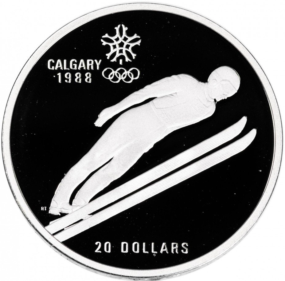 купить Канада 20 долларов 1987 "XV зимние Олимпийские игры в Калгари - Прыжки с трамплина"