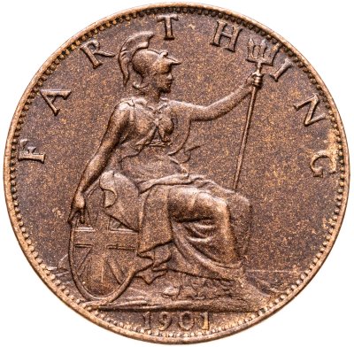 купить Великобритания 1 фартинг (farthing) 1901