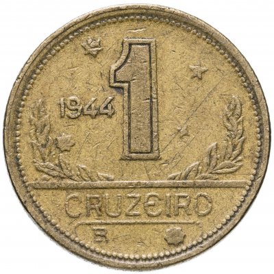 купить Бразилия 1 крузейро (cruzeiro) 1944