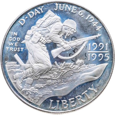 купить США 1 доллар (dollar) 1995 "50 лет высадке союзников в Нормандии (День Д)"