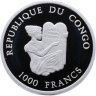 Купить Конго 1000 франков 2002 "Последний выпуск Французского франка"