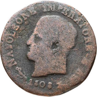 Купить Наполеоновская Италия 1 чентезимо (centesimo) 1808 Наполеон I Бонапарт