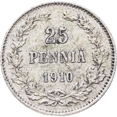 купить 25 пенни (pennia) 1910 L Российская Финляндия