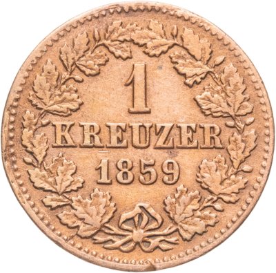 купить Германия, Герцогство Нассау 1 крейцер 1859