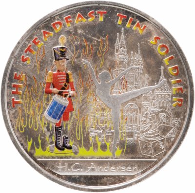 купить Фиджи 1 доллар 2010 "Сказки Андерсена - «Стойкий оловянный солдатик», в футляре с сертификатом