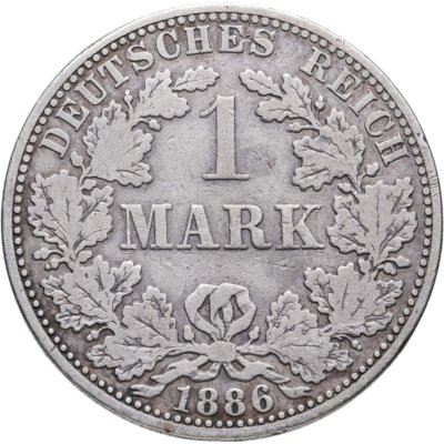 купить Германия 1 марка 1886 Знак монетного двора: "A" - Берлин