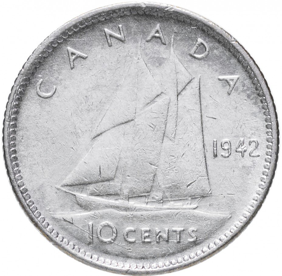 купить Канада 10 центов 1942