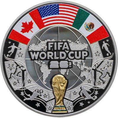 купить Казахстан 1000 тенге 2026 " Чемпионат мира по футболу 2026 года" в футляре с сертификатом