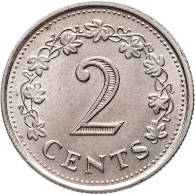 купить Мальта 2 цента (cents) 1977