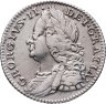 Купить Великобритания 6 пенсов 1757 Георг II.