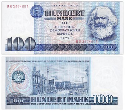 купить Германия (ГДР) 100 марок 1975 (Pick 31а) Карл Маркс
