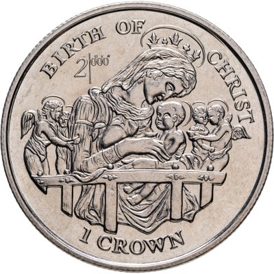 купить Остров Мэн 1 крона 1997 Рождение Христа