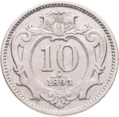 купить Австрия 10 геллеров (heller) 1893
