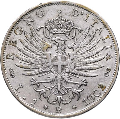 купить Италия 1 лира 1902