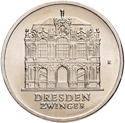 купить Германия (ГДР) 5 марок 1985 "40 лет со дня разрушения Дрездена, Цвингер"
