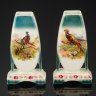Купить Парные вазы в стиле Art Deco, украшенные изображением птиц, Wasmuel Ceramics, фаянс, деколь, золочение, Бельгия, 1920-1940 гг.