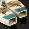 Купить Парные вазы в стиле Art Deco, украшенные изображением птиц, Wasmuel Ceramics, фаянс, деколь, золочение, Бельгия, 1920-1940 гг.