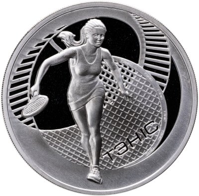 купить Беларусь 20 рублей 2005 "Теннис" с сертификатом