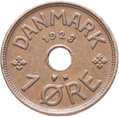 купить Дания 1 эре (ore) 1928