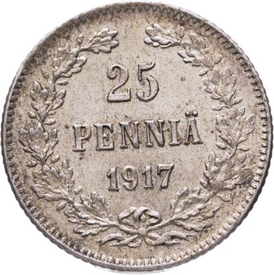 купить 25 пенни (pennia) 1917 S гербовый орел без короны