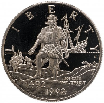 купить США 50 центов (1/2 доллара, half dollar) 1992 S Columbus Quincentenary (500 лет открытия Америки Христофором Колумбом)
