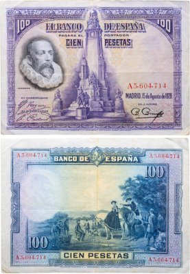 купить Испания 100 песет 1928