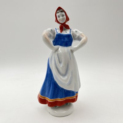 купить Статуэтка "Плясунья", автор С.Б. Велихова, фарфор, роспись, Ленинградский фарфоровый завод (ЛФЗ), СССР, 1950-1960 гг.