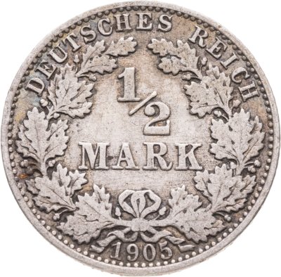 купить Германия 1/2 марки 1905 "A"