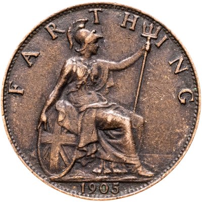 купить Великобритания 1 фартинг (farthing) 1905