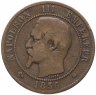 Купить Франция 10 сантимов (centimes) 1856 знак монетного двора: "B" - Руан Франция