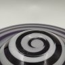 Купить Блюдо фиолетового оттенка с полосатым декором, Leonardo Glass, цветное стекло, Германия, 1990-2000 гг.