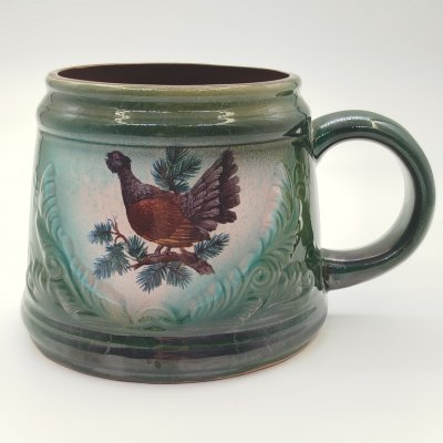 купить Кружка пивная "Глухарь", производственное объединение "Белорусская керамика", Радошковичи, Минская обл., керамика, глазурь, деколь, Беларусь, 1990-2010 гг.