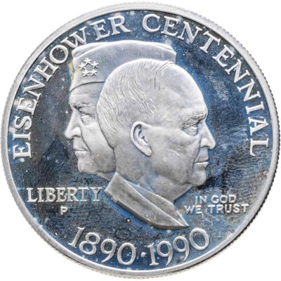 купить США 1 доллар (dollar) 1990 Eisenhower (100 лет со дня рождения Эйзенхауэра)