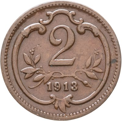 купить Австрия 2 геллера (heller) 1913