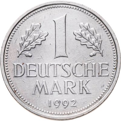 купить Германия 1 марка 1992, знак монетного двора: "G" - Карлсруэ