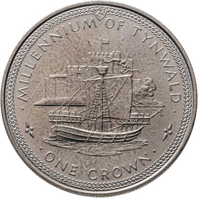 купить Остров Мэн 1 крона 1979 "100 лет Тинвальду - Когг"