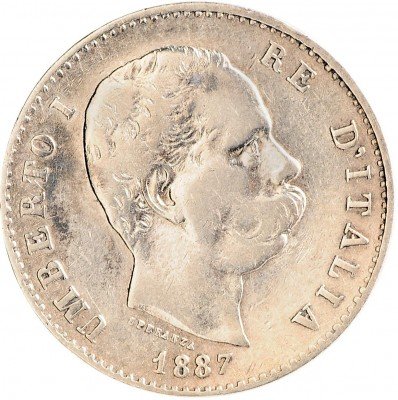Купить Италия 1 лира 1887