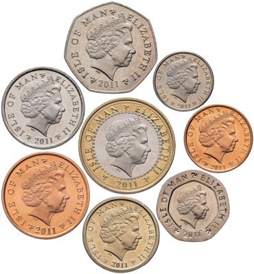 купить Остров Мэн. Набор №5 (8 монет. 1 биметалл) 2011