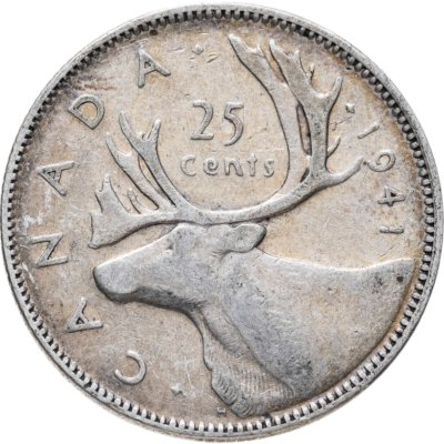 купить Канада 25 центов (cents) 1937-1949, случайная дата