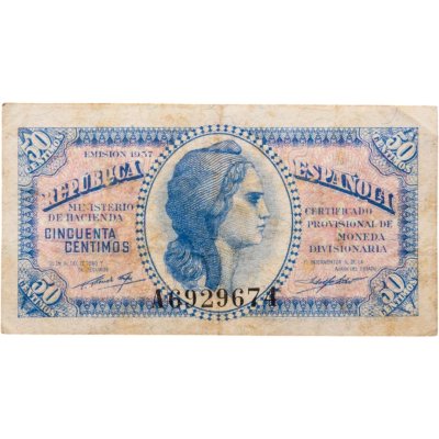 купить Испания 50 сантимов 1937 года (Pick 93)