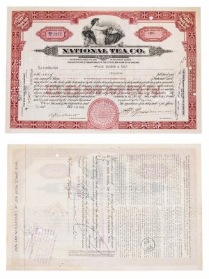 Купить Акция США National Tea Co. 1930 г.