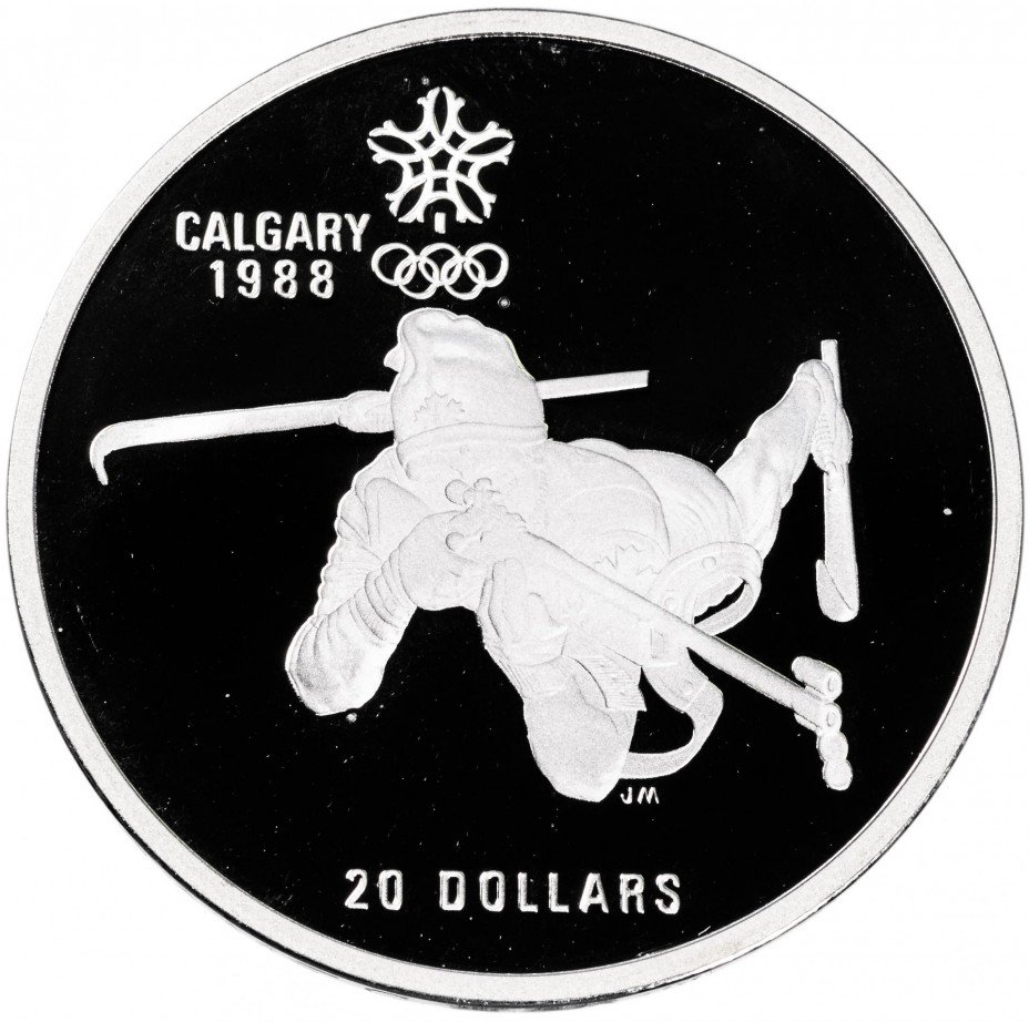 купить Канада 20 долларов 1986 "XV зимние Олимпийские игры в Калгари - Биатлон"