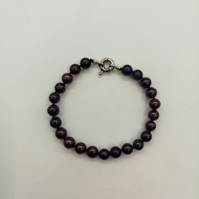 купить Браслет винтажный, металл, культивированный (черный) жемчуг, Азия, 1990-2010 гг.