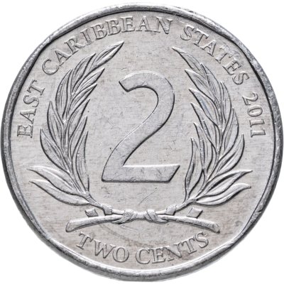купить Восточные Карибы 2 цента (cents) 2011