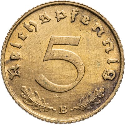 купить Германия (Третий рейх) 5 рейхспфеннигов (reichspfennig) 1939