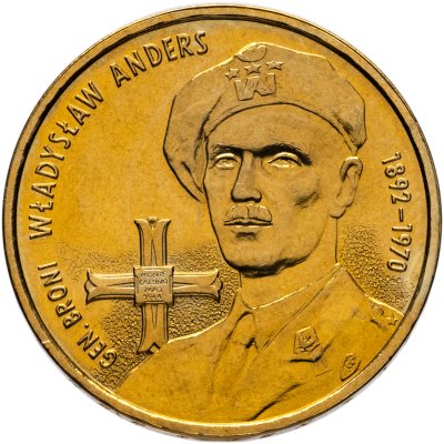 купить Польша 2 злотых 2002 "110 лет со дня рождения Владислава Андерса"