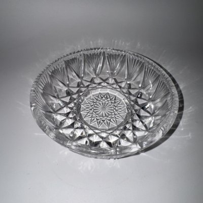 купить Конфетница с геометрическим декором, хрусталь, пресс, СССР, 1970-1990 гг.
