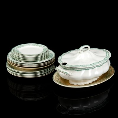 купить Сервиз обеденный "Pontracina" с орнаментом в античном стиле (22 предмета), фаянс, деколь, Johnson Brothers, Великобритания, 1910-1940 гг.