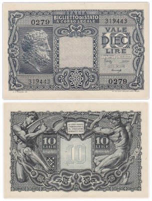 купить Италия 10 лир 1944